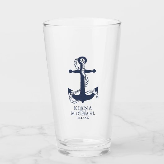 Blue Wave Anchor Wedding ID836 Glas (Voorkant)