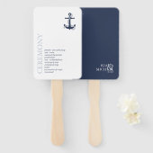Blue Wave Anchor Wedding ID836 Handwaaier (Voorkant en achterkant)