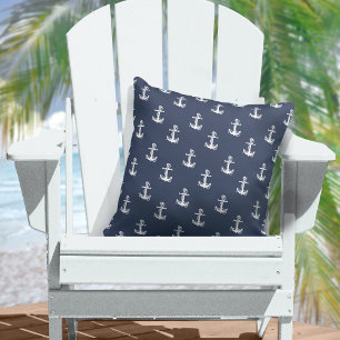 Blue Wave Anchor Wht/Navy ID836 Kussen