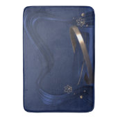 Blue Wave Bloemen Badmat (Voorkant Verticaal)