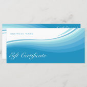 Blue Wave Cadeau Kaart Certificaat (Voorkant / Achterkant)