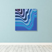 Blue Wave Canvas Afdruk (Insitu (Houten vloer))