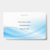 Blue Wave Design foto-ID Badge (Achterkant)