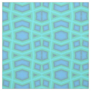 Blue Wave Diamond Geometric Print Pattern Fabric Stof