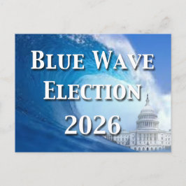Blue Wave Election 2026 Briefkaart