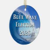 Blue Wave Election 2026 Keramisch Ornament (Rechts)