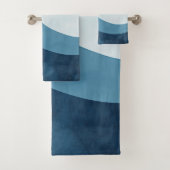 Blue Wave geometrisch Bad Handdoek (Insitu)