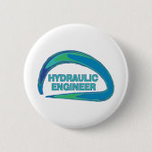 Blue Wave Hydraulische Engineer Mok Ronde Button 5,7 Cm (Voorkant)