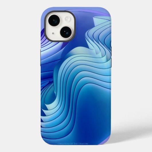 Blue Wave iPhone / iPad hoesje (Achterkant)