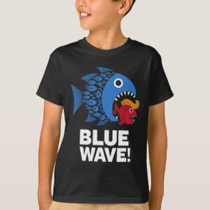 Blue Wave Kamala Funny Big Fish Eat Little Fish Tr T-shirt