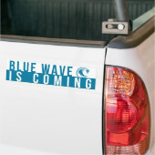 Blue Wave komt eraan Bumpersticker (Op Truck)