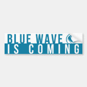 Blue Wave komt eraan Bumpersticker (Voorkant)