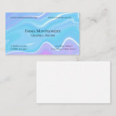 Blue Wave Marble Liquid Art Visitekaartje (Voorkant / Achterkant)