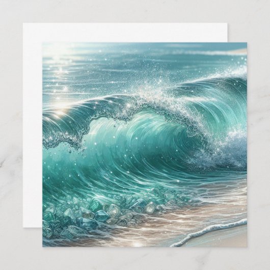 Blue Wave met Sparkles (Voorkant / Achterkant)