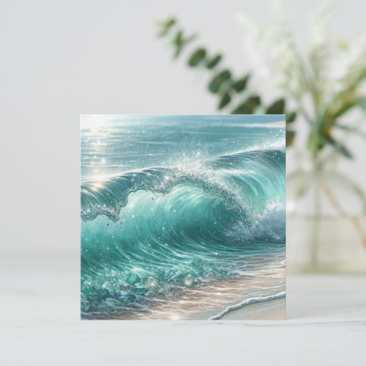 Blue Wave met Sparkles (Staand voorkant)