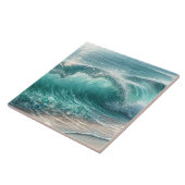  Blue Wave met Sparkles Tegeltje (Zijkant)