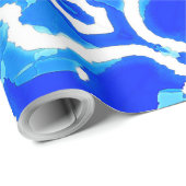 Blue wave minted art cadeaupapier (Rol Hoek)