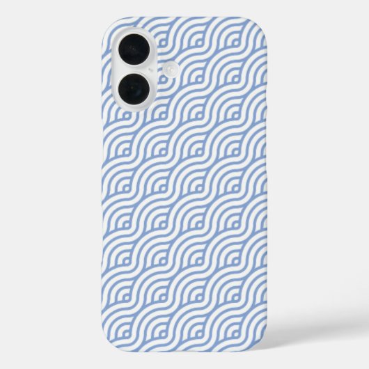 Blue Wave Pattern in een telefoonhoesje Case-Mate iPhone Case (Achterkant)