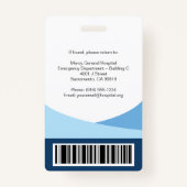 Blue Wave Professional Medical Staff ID Badge (Achterkant)