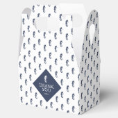 Blue Wave Seahorse Wedding Pattern Bedankt ID836 Bedankdoosjes (Geopend)