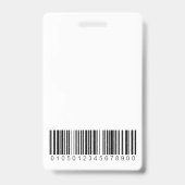 Blue Wave Style Photo ID-kaart Badge (Achterkant)