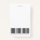 Blue Wave Style Photo ID-kaart Badge (Achterkant)