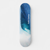 Blue Wave Tube Surfing Lombok Indonesia Custom Skateboard (Voorkant)