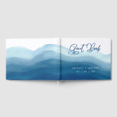 Blue Wave Wrap Waterverf ontwerp | Gastenboek (Volledig)