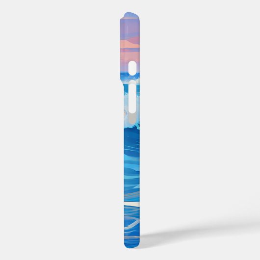 Blue Waves at Sunset iPhone / coque ipad (Verso / Gauche)