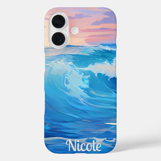 Blue Waves bij zonsondergang iPhone / iPad case (Achterkant)