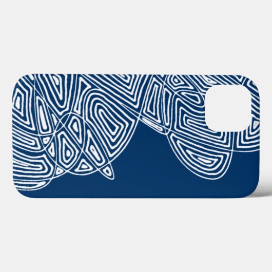 Blue Waves iPhone Case (Achterkant (horizontaal))