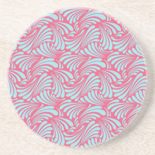 Blue Waves Koraal Zandsteen Drank Coasters Onderzetter