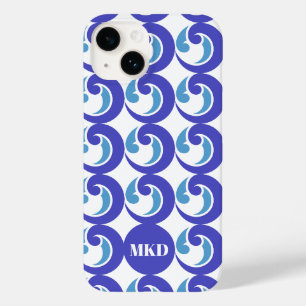 Blue Waves Mobiele Telefoon Hoesje Monogram