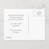 Blue Waves Modern Wedding Save the Date Aankondigingskaart (Achterkant)