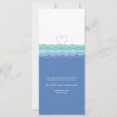 Blue Waves Moderne Loopy Heart Beach Invitation de (Dos)