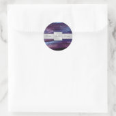 Blue Waves Monogram Bruiloft Sticker (Tas)