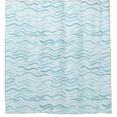 Blue Waves Ocean Badkamer Decor Douchegordijn (Voorkant)