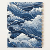 Blue Waves Ocean Thème Planner personnalisé (Dos)