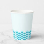 Blue Waves Party Cup Papieren Bekers (Rechts)