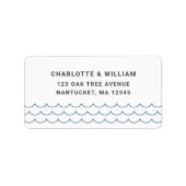 Blue Waves Return Address Etiket (Voorkant)