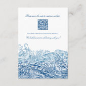 Blue Waves Wedding Details Hotel Info QR code Informatiekaartje (Achterkant)