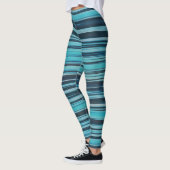 Blue Wavey Stripes Leggings (Links)