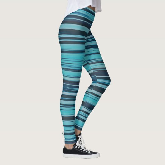 Blue Wavey Stripes Leggings (Rechts)