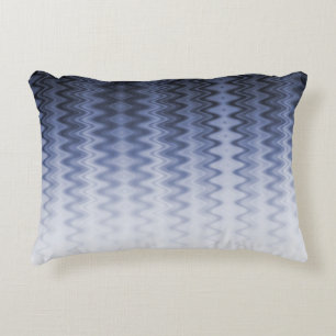 Blue Wavy Pattern Accent Pillow Kussen