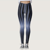 Blue Wavy Pattern Accent Pillow Leggings (Voorkant)
