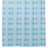 Blue Wavy Pattern Douchegordijn (Voorkant)