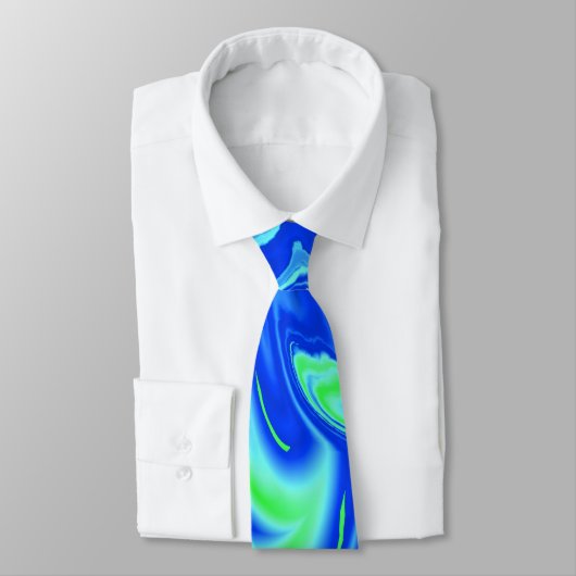 Blue Wavy Stropdas (Gebonden)