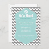 Blue We hebben Briefkaarten voor adreswijziging ve (Voorkant / Achterkant)