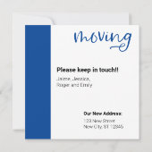 Blue We verplaatsen Dachshund Dog in Box Kaart (Achterkant)