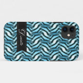 Blue Weave Abstract patroon iPhone 5 Hoesje (Achterkant (horizontaal))